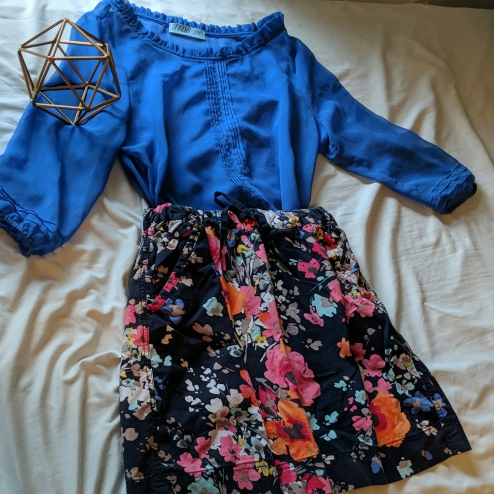 Stylish Office Blouse & Skirt